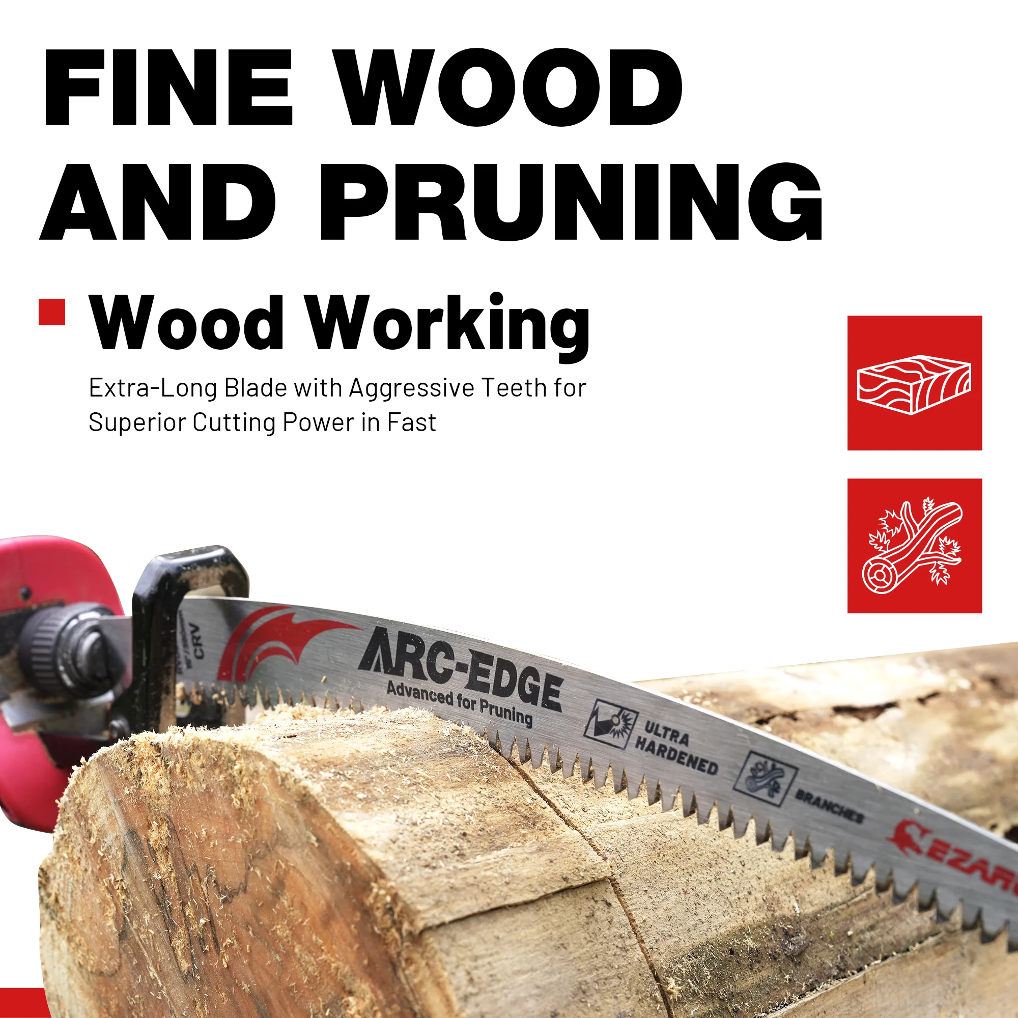 12 인치 일본 치아 왕복 톱 블레이드 3pcs 나무 가지 치기 6TPI 아크 가장자리 톱 블레이드 나무 트리밍 목재 절단