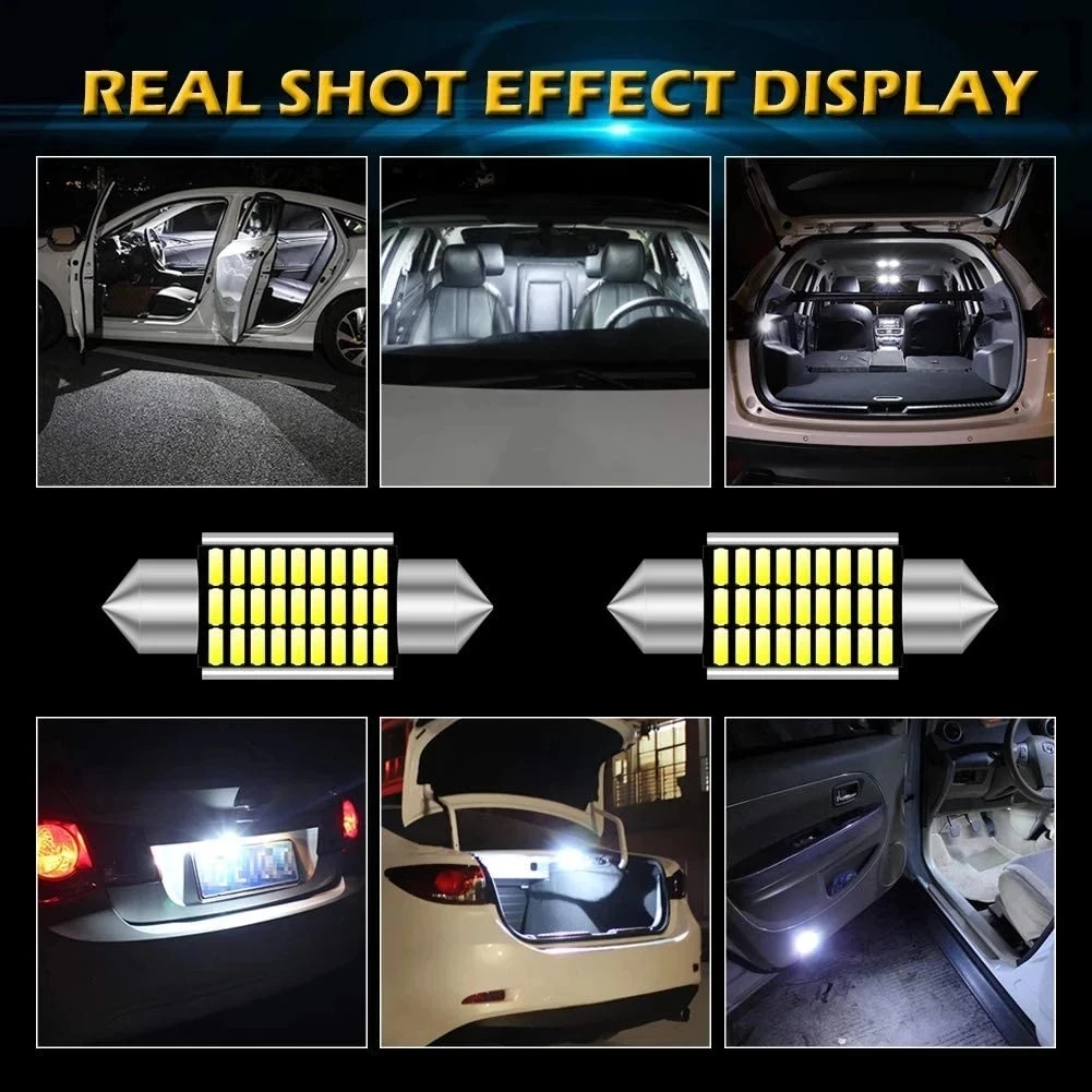 Festoon 31mm 36mm 39mm 41mm 고품질 슈퍼 밝은 LED 전구 C5W C10W 자동차 번호판 빛 자동 인테리어 독서 돔 램프