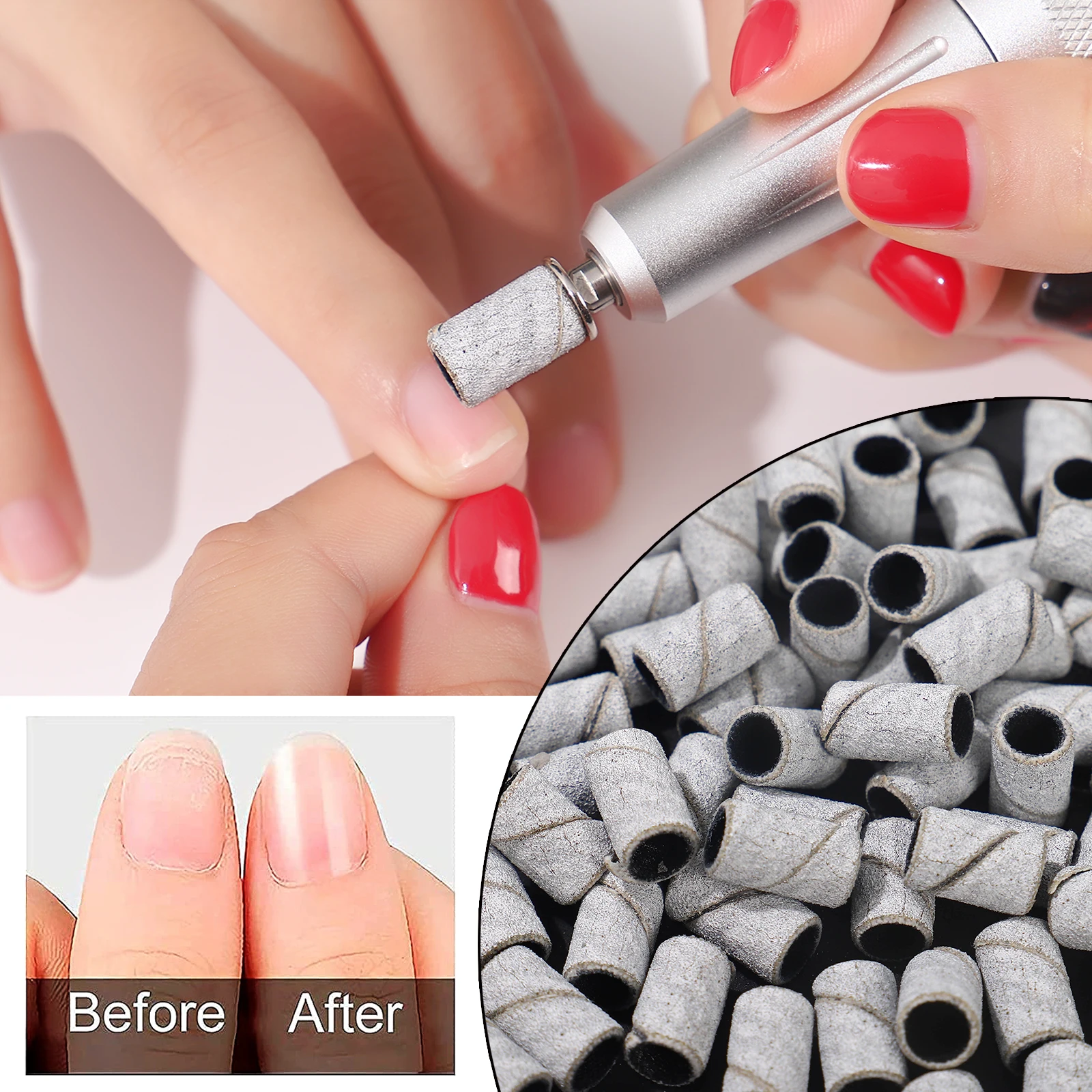 80 # 150 # 240 #   얼룩말 샌딩 밴드 기계 네일 드릴 비트 풋 케어 연마 매니큐어 젤 폴란드어 리무버 교체 도구 커터