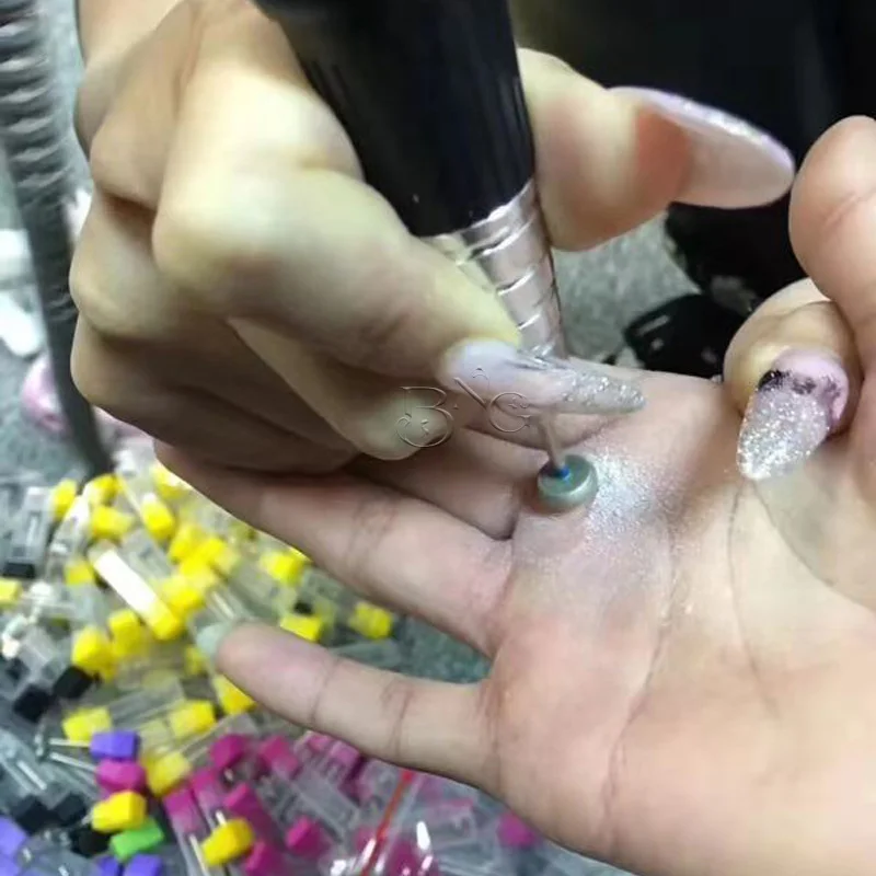 2 개/몫 다이아몬드 네일 드릴 밀링 커터 로터리 버 큐티클 클린 비트 매니큐어 네일 파일 아트 도구