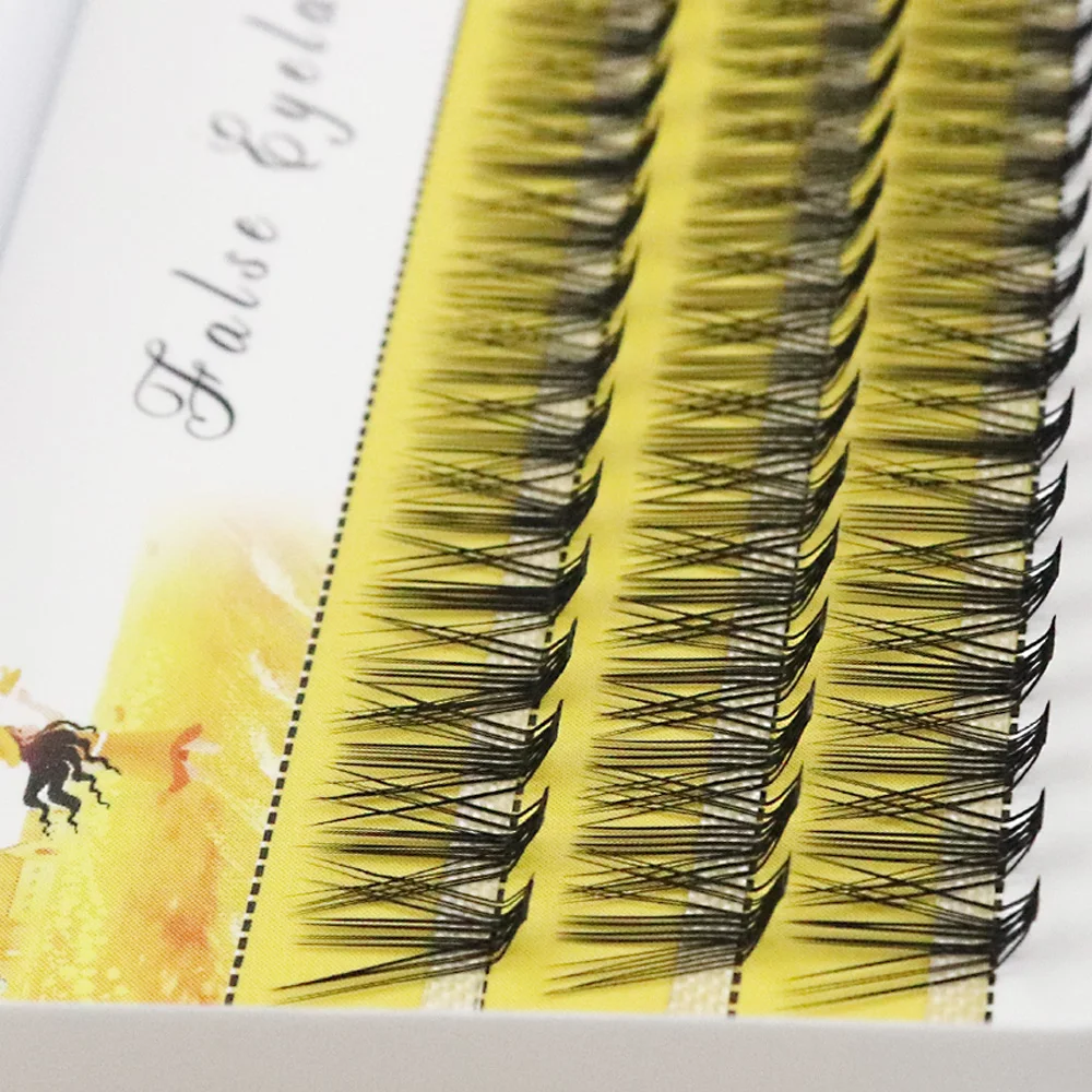 새로운 20D L 형 클러스터 속눈썹 연장 3D 자연 러시아어 개별 속눈썹 뭉치 1 상자/60 번들 메이크업 도구 속눈썹 섬모