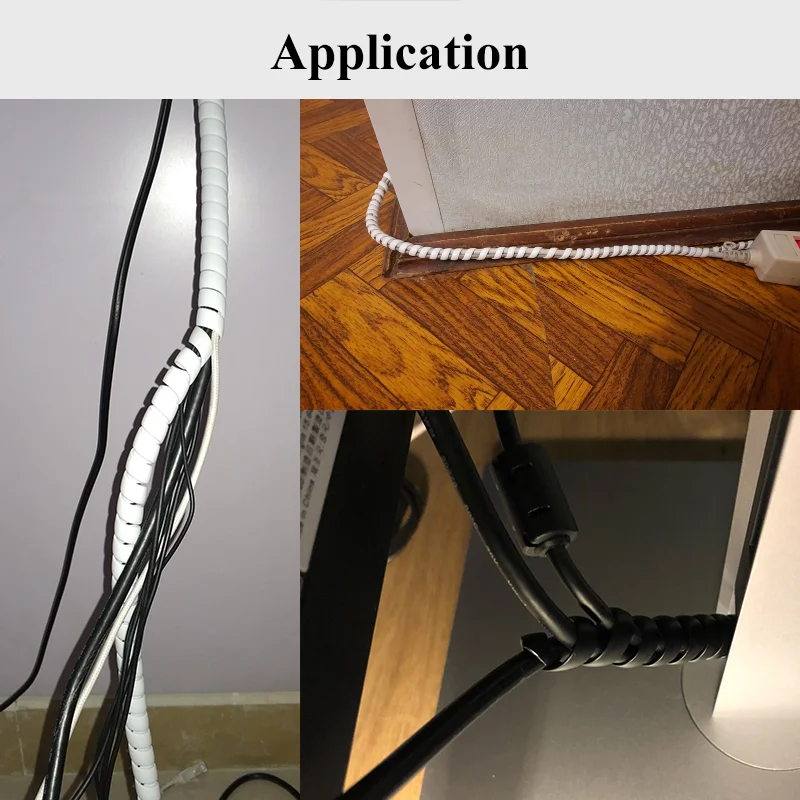 1/5M 와인딩 튜브 8/10/14/16/20/25mm 와이어 정리 케이블 보호 슬리브 튜브 보호 슬리브 나선형 랩 와인딩 보호기