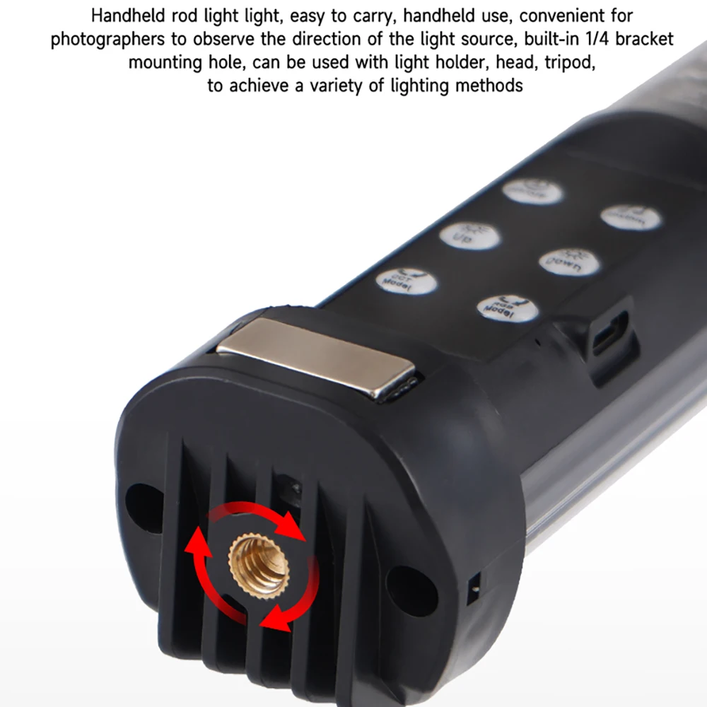 MIAOTU 핸드 헬드 RGB 다채로운 스틱 라이트 30CM 핸드 헬드 LED 라이트 완드 CRI 95 + 2500K-9000K 사진 스튜디오 램프