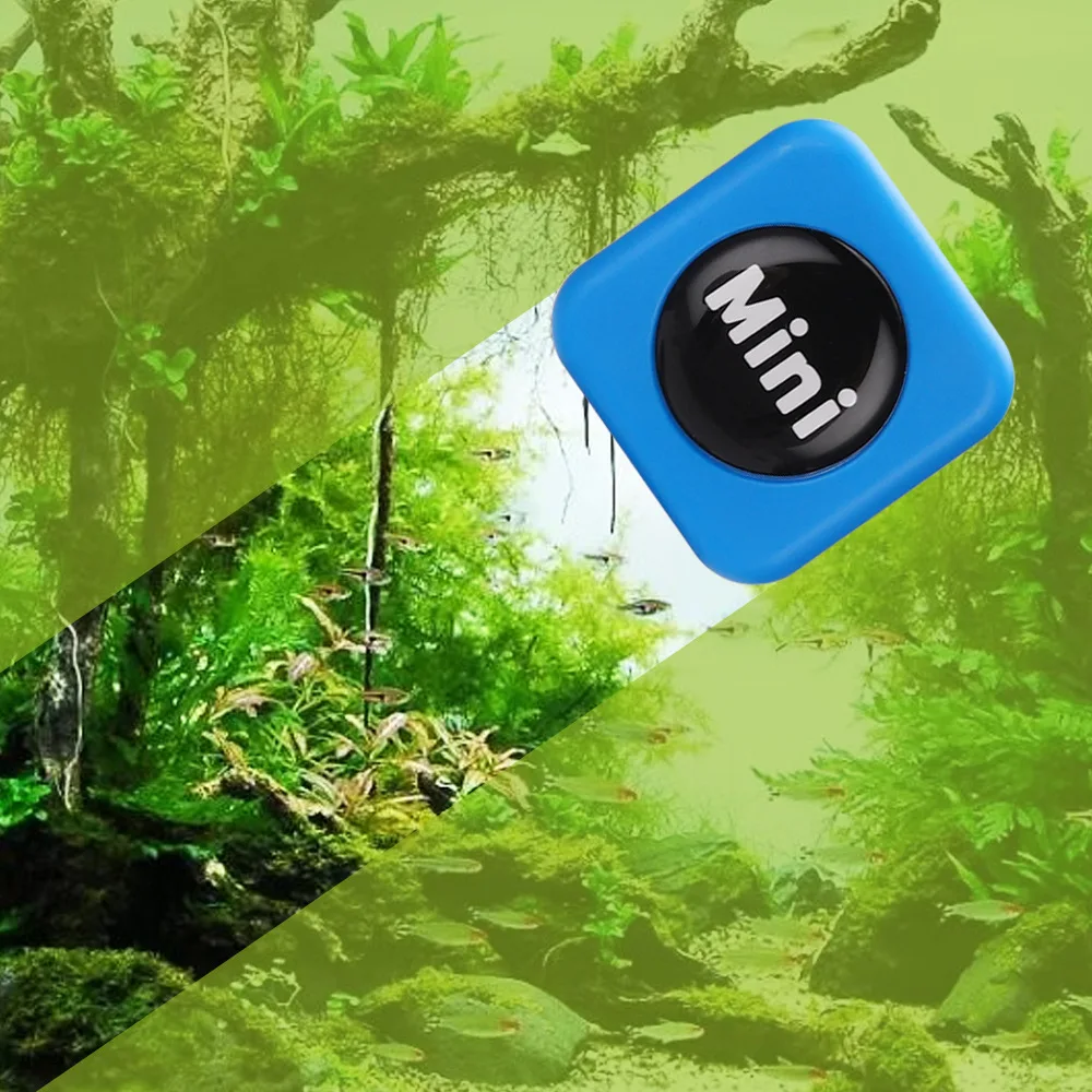 수족관 마그네틱 브러시 유리 부동 조류 스크레이퍼 커브 유리 클리너 미니 스크러버 도구 물고기 탱크 유리 청소 자석