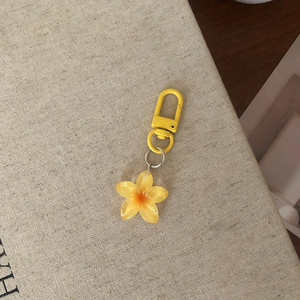 귀엽고 다채로운 젤리 플라워 키 체인, 컬러 DIY 플라워, 귀여운 키 체인 펜던트, 학생 및 여아용 송진 가방 펜던트, 열쇠 고리 쥬얼리