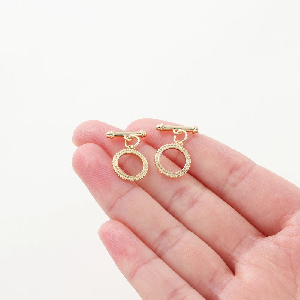 2-6 세트 14K/18K 골드 도금 황동 OT 걸쇠 토글 걸쇠 커넥터 DIY 팔찌 목걸이 쥬얼리 결과 액세서리 만들기