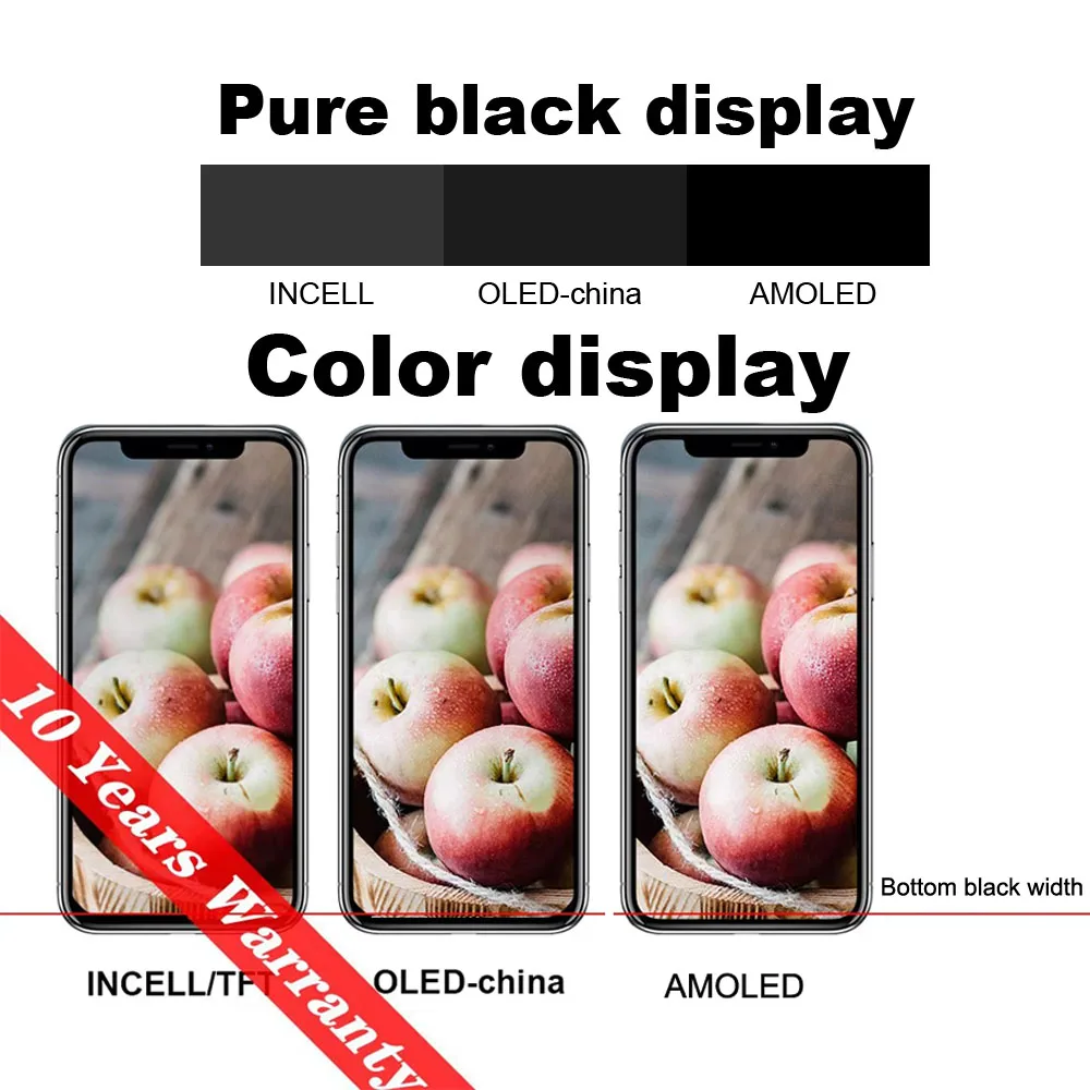 PINZHENG 하이 퀄리티 스크린 AMOLED INCELL LCD OLED OEM, 아이폰 11, 12, 13 미니 프로 맥스, XS, XR 맥스, 디스플레이 교체 도구 포함