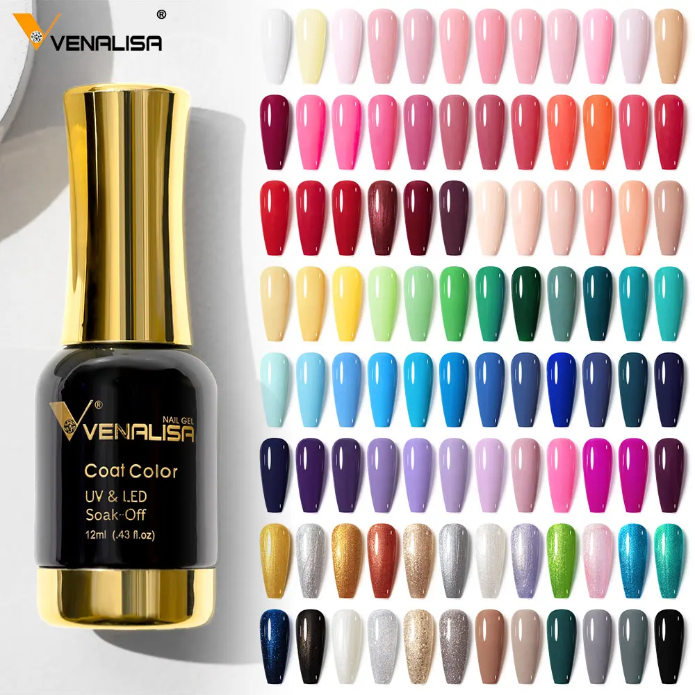 Venalisa 템퍼드 탑 코트 네일 페인트 젤 111 색상 플래티넘 젤 폴리쉬 네일 UV LED 젤 폴리쉬 네일 래커 바니시