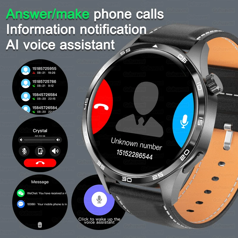 화웨이 IOS 야외 스포츠 GPS 스마트워치 남성용 1.53인치 HD AMOLED 스크린 IP68 방수 블루투스 통화 NFC 스마트워치 2025
