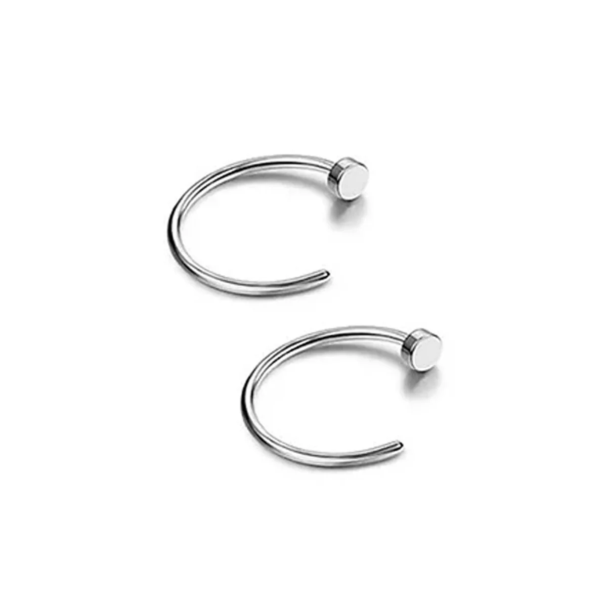2/10pcs 여성을위한 20G 가짜 코 링 남성, 립 링에 316L 스테인레스 스틸 클립 Labret 링 코 피어싱 쥬얼리