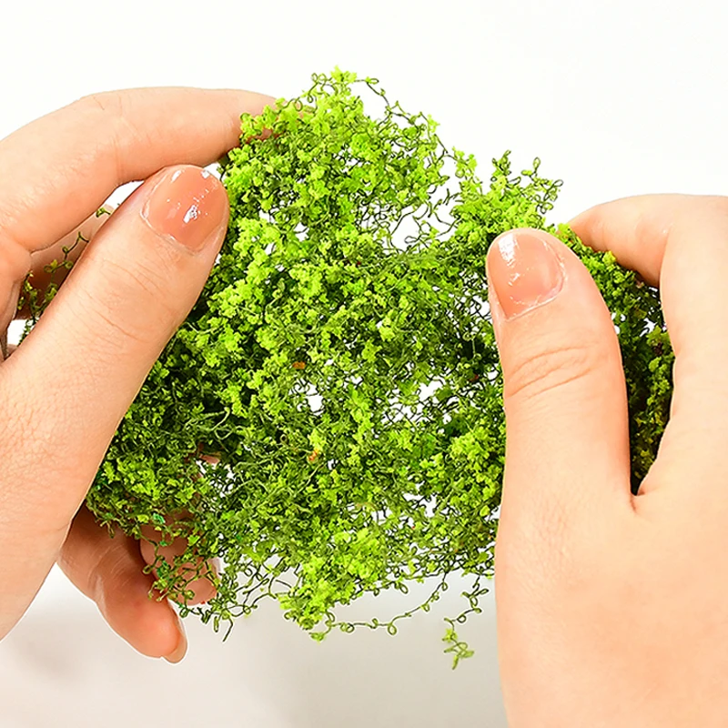 시뮬레이션 미니어처 코튼 스레드 덩굴 잎 모델 재료, DIY 마이크로 조경 벽 식물 레이아웃 액세서리, 디오라마 키트