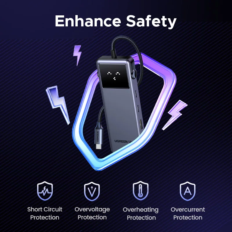 UGREEN Uno USB C 허브, 노트북용 분배기 어댑터, 맥북 프로 에어, USB 확장기, 도킹 스테이션, 6 인 1, 4K60Hz, PD100W, 10Gbps, USB3.2