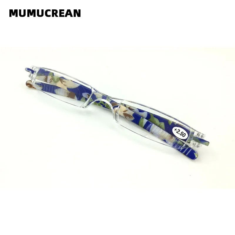 새로운 미니 접이식 독서 안경 여성 남성 + 1.0 ~ 4.0 휴대용 컨테이너 노안 펜 안경 상자