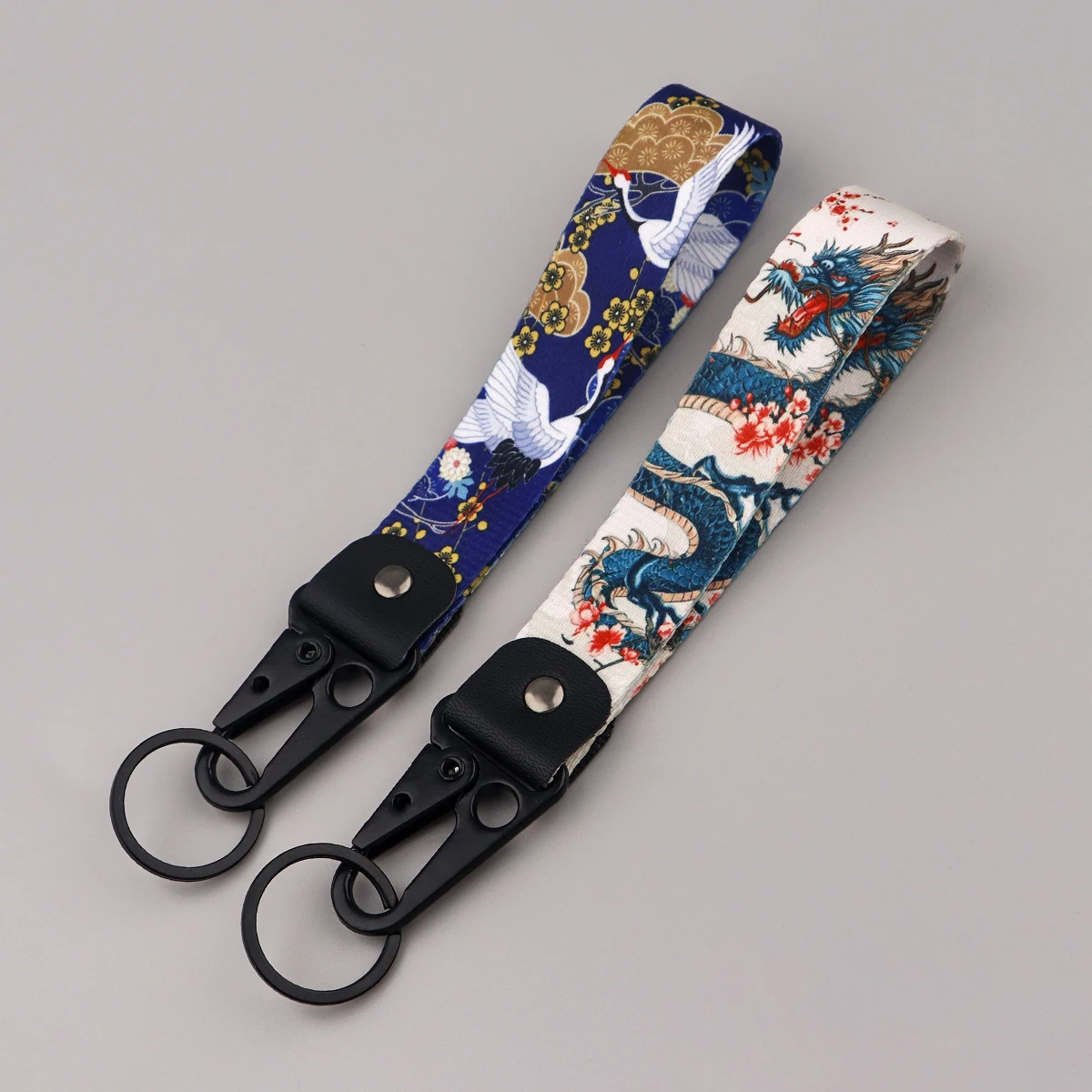 여성을위한 반 고흐 키 체인 남성 별이 빛나는 하늘 짧은 손목 스트랩 일본 파도 자동차 열쇠 고리 배낭 펜던트 쥬얼리 휴일 선물