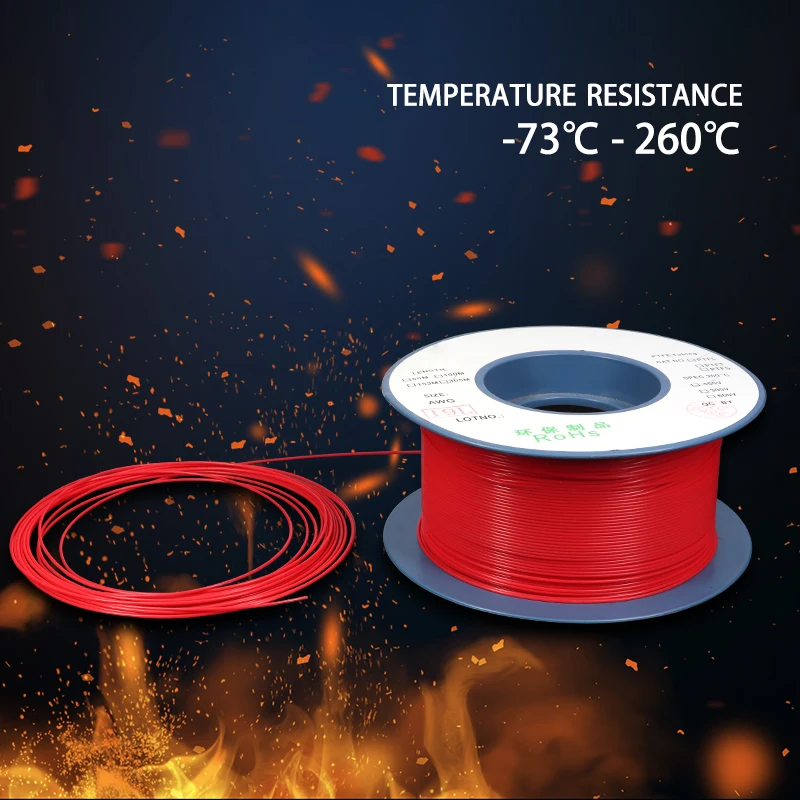 2.5KV 150V 빨간색 PTFE 튜브 30L - 0L F46 절연 모세관 열 보호 장치 전송 호스 강성 온도 내식성
