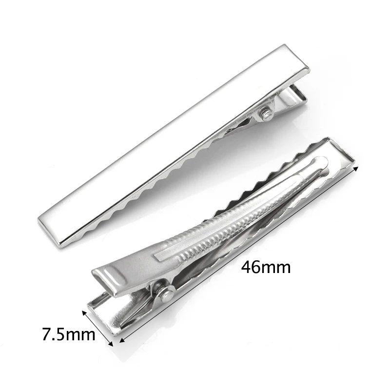 20-50PCS 헤어 악어 클립 금속 단일 프롱 오리 빌 헤어 클립 헤어 액세서리에 대 한 치아 컬 클립과 플랫 탑 DIY