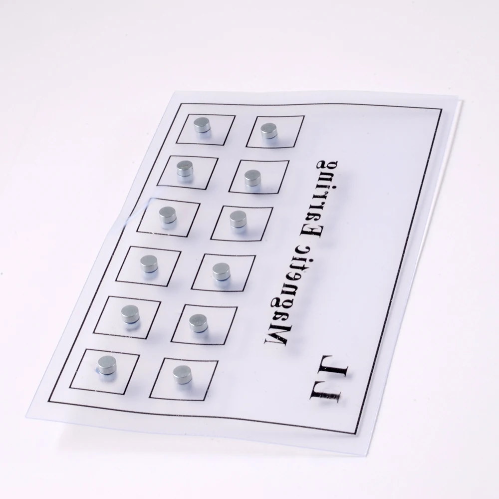 12PCS/카드 가짜 사기꾼 비 피어싱 자석 귀 Tragus 연골 립 Labret 스터드 코 링 쥬얼리 마그네틱 귀걸이