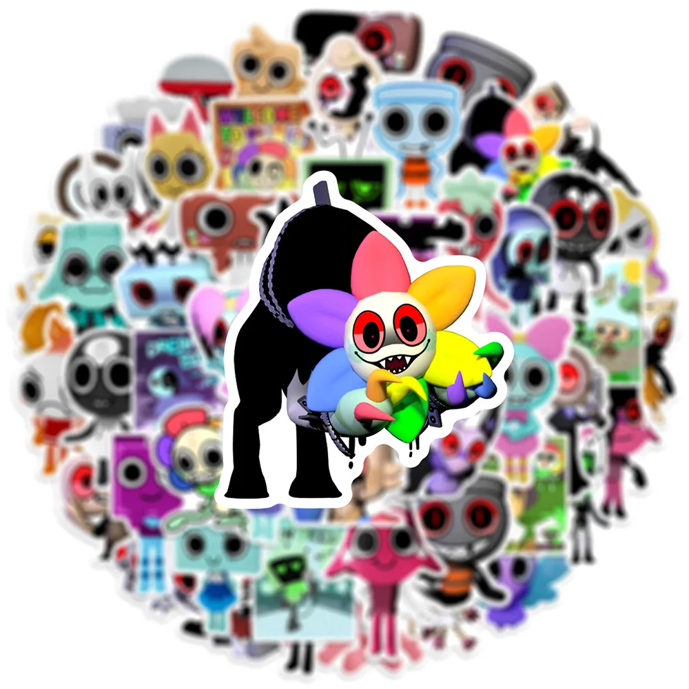 10/30/50PCS 재미 있은 Dandys 세계 만화 스티커 DIY 장식 방수 스케이트 보드 노트북 수하물 노트북 전화 냉장고 데칼