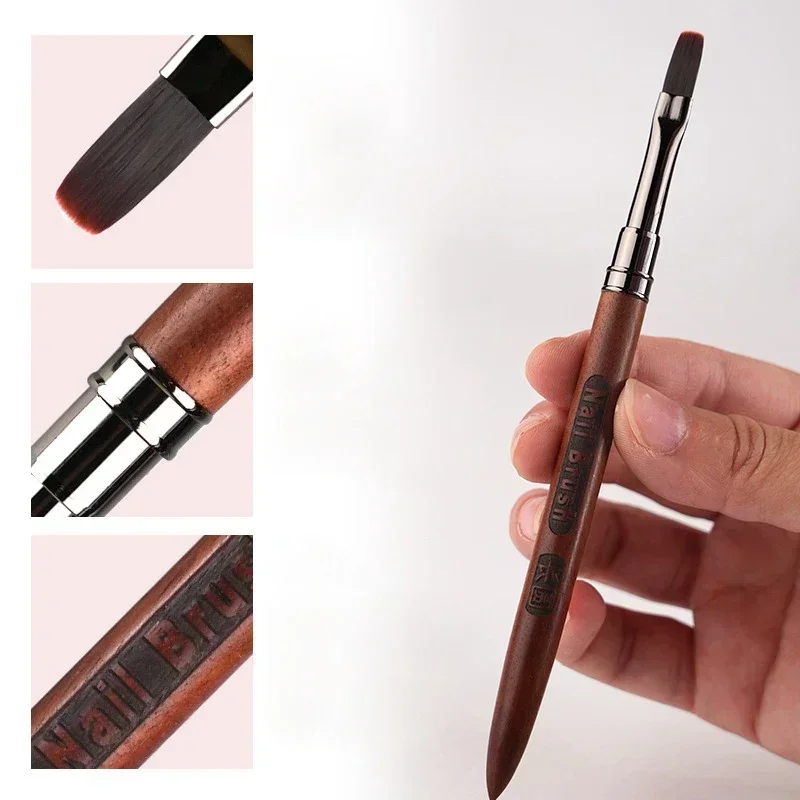 우드 젤 페인팅 브러쉬 네일 아트 젤 팁 확장 아크릴 빌더 액세서리 네일 아트 브러쉬 매니큐어 UV 젤 네일 브러쉬