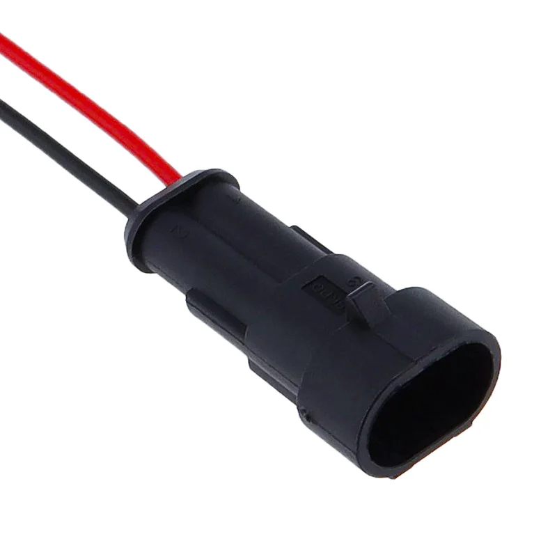 2 핀 방식 밀봉 방수 전선 커넥터 플러그 세트 케이블이 있는 자동 커넥터