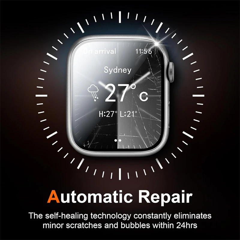 5PCS 하이드로 겔 필름 Apple Watch 5 6 SE 40MM 44MM 42 38MM 화면 보호기 Apple Watch Ultra 49MM 7 8 9 41MM 45MM 10 42MM 46MM