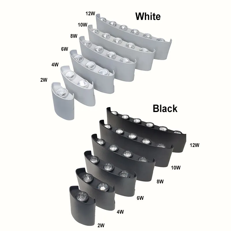 LED 벽 돌출 현대 실내 실외 램프, 화이트 업 다운 벽 마운트 조명, 거실 복도 침실 장식