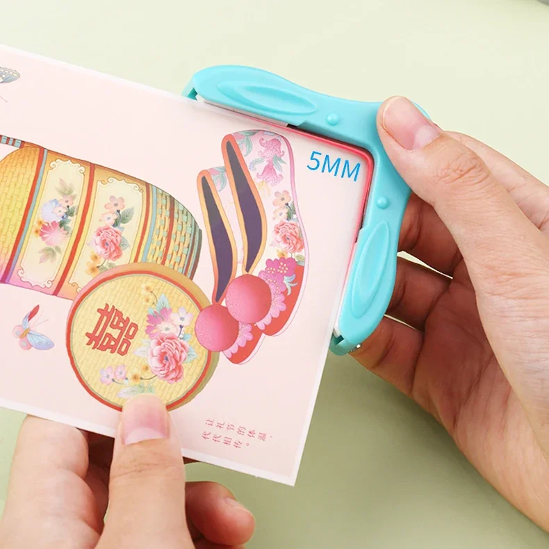 스크랩북 diy 미니 코너 커터 R4/R7/R10mm 원형 트리머 펀치 사무용품 용 3-in-1 코너 라운드 테두리 펀치