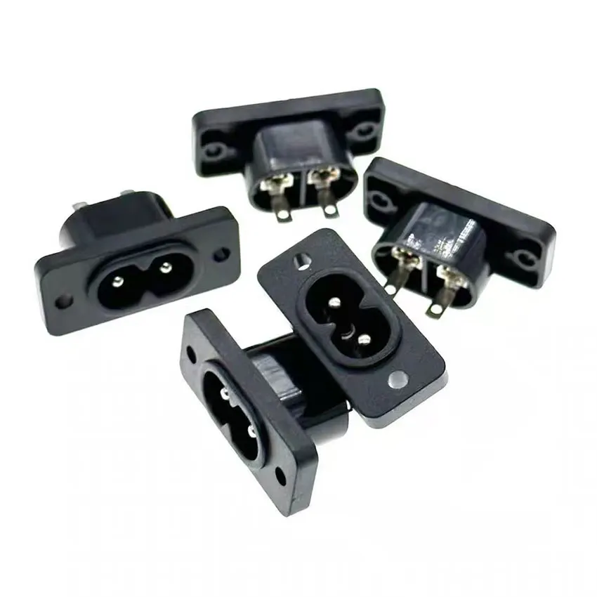 C8 남성 전원 소켓 C7 여성 플러그 전원 콘센트 내장 전기 커넥터 커넥터 35mm * 15mm AC 2.5A 5A 250v