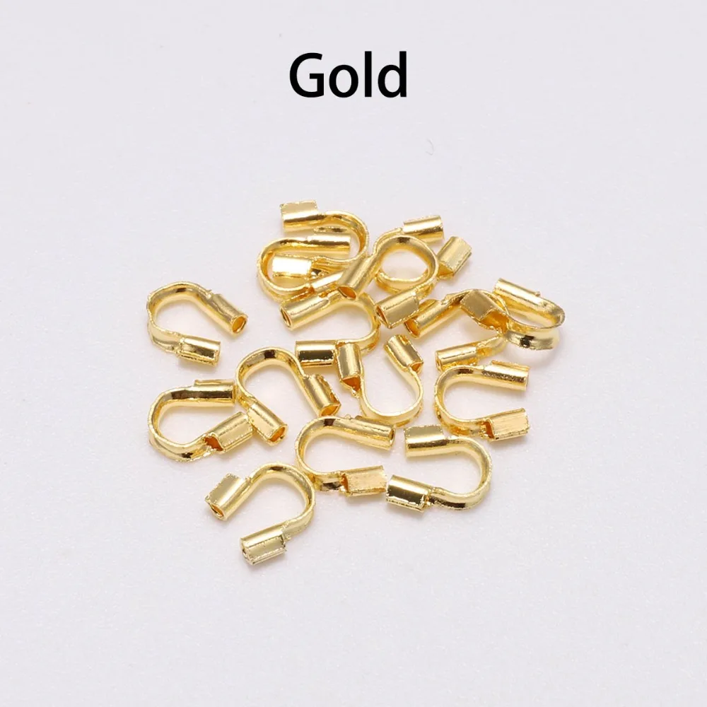 30-100pcs 4.5x4mm 와이어 프로텍터 와이어 가드 가디언 프로텍터 루프 U 모양 액세서리 보석 만들기위한 걸쇠 커넥터