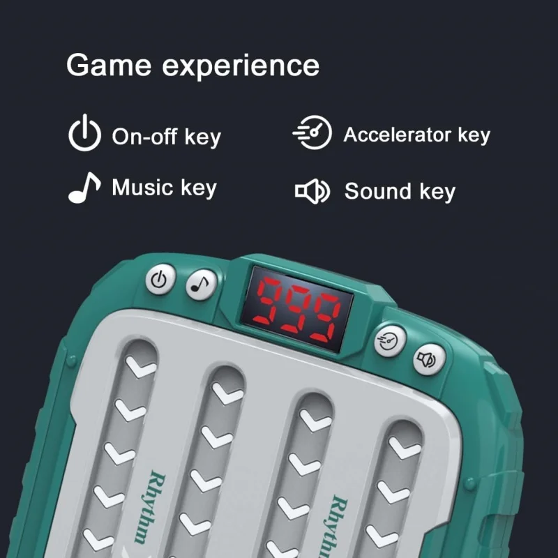 전자 음악 리듬 퍼즐 게임 기계 몬테소리 포켓 여행 장난감 조명 교육 감각 빠른 푸시 테이블 게임