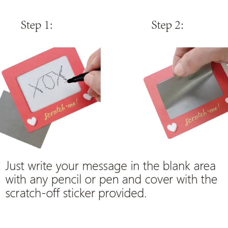 10pcs 스크래치 카드 생일 선물 사랑 쿠폰 기념일 DIY 선물 그녀의 발렌타인 데이 티켓 사랑 노트 게임 카드