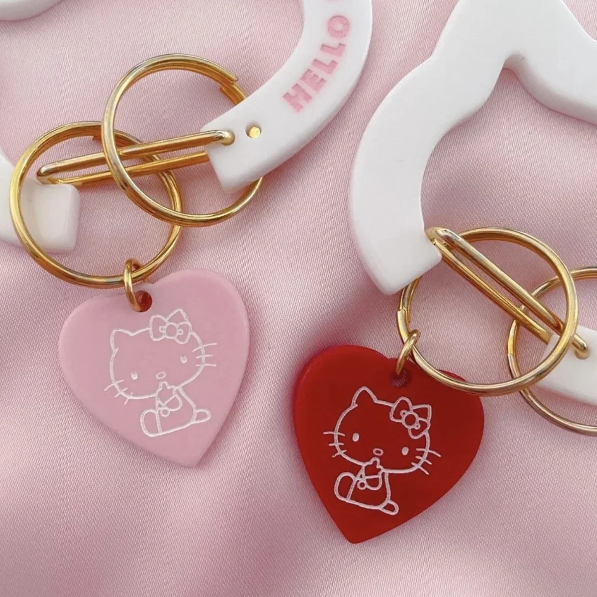 헬로 키티 멜로디 열쇠 고리 새로운 애니메이션 자동차 열쇠 고리 어린이 배낭 펜던트 여성 가방 패션 장식 선물 뜨거운 판매