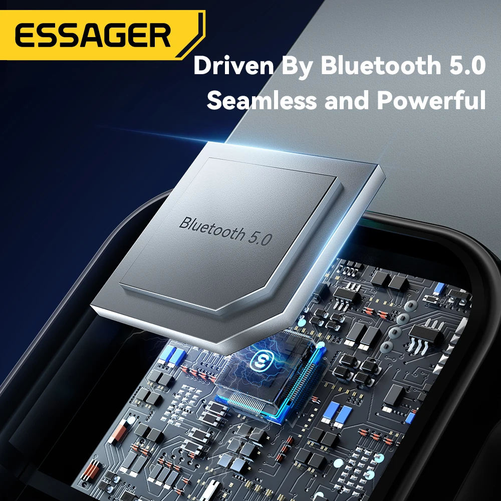 Essager USB 블루투스 5.0 수신기 Aux 블루투스 어댑터 자동차 3.5mm 잭 스피커 자동 Handfree 자동차 오디오 음악 송신기