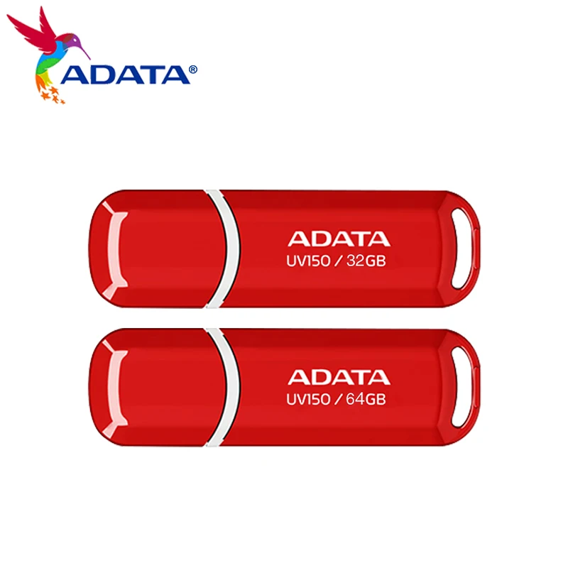 ADATA UV150 USB 플래시 드라이브 USB3.2 32GB 64GB pendrive 고속 128GB 256GB флешка 컴퓨터용 검정색 플래시 메모리 스틱
