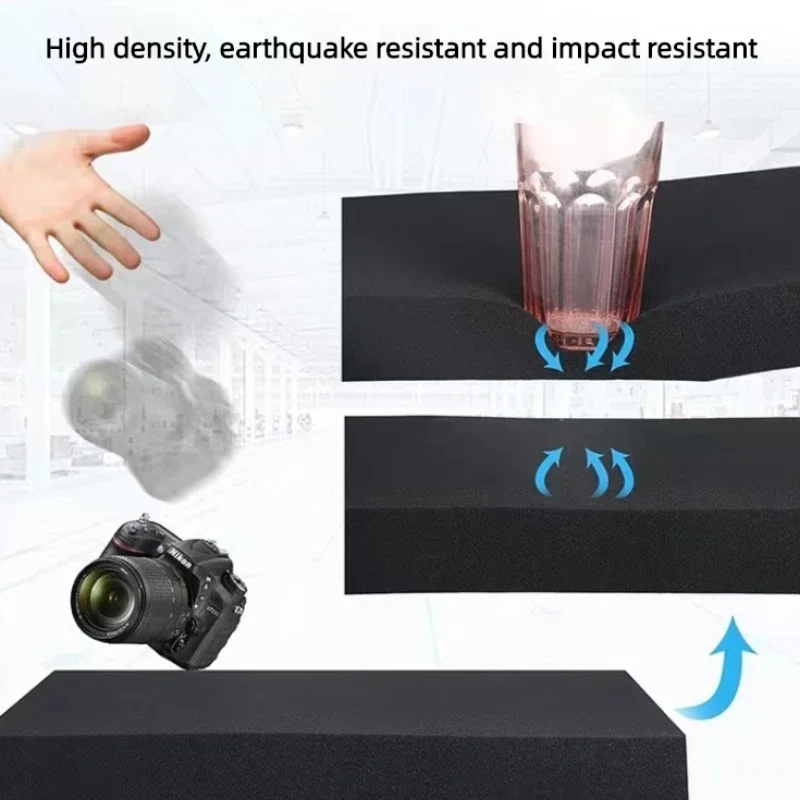50x30cm 고밀도 폼 패드 도구 상자 충격 흡수 스폰지 시트 하드 비행 케이스 섀도우 폼 툴킷 도구 주최자 45x35cm