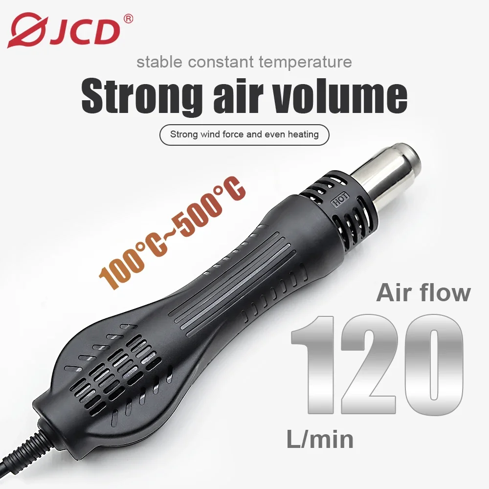 JCD 8586D 납땜 스테이션 2 IN 1 750W 뜨거운 공기 총 LCD 듀얼 디지털 디스플레이 전기 납땜 인두 SMD 용접 재 작업 스테이션