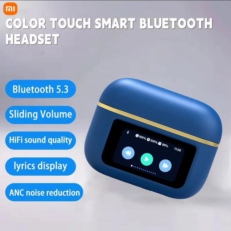 샤오미 무선 헤드셋 터치 컬러 스크린 블루투스 헤드폰, ANC 이어폰, 슈퍼 베이스 고급 오디오, 신제품