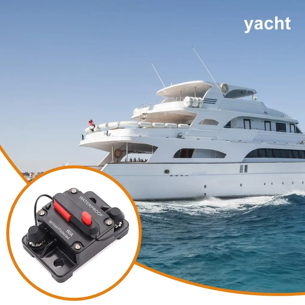 30A 40A 50A 60A 70A 80A 100A 120A 150A 200A 250A 300A 앰프 회로 차단기 퓨즈 리셋 12-48V DC 자동차 보트 자동차 방수