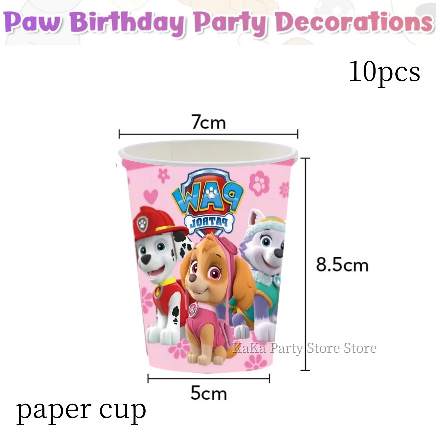 Paw Patrol 생일 파티 장식 개 스카이 일회용 식기 식탁보 컵 플레이트 베이비 샤워 어린이 선물 소녀 소년 파티 용품
