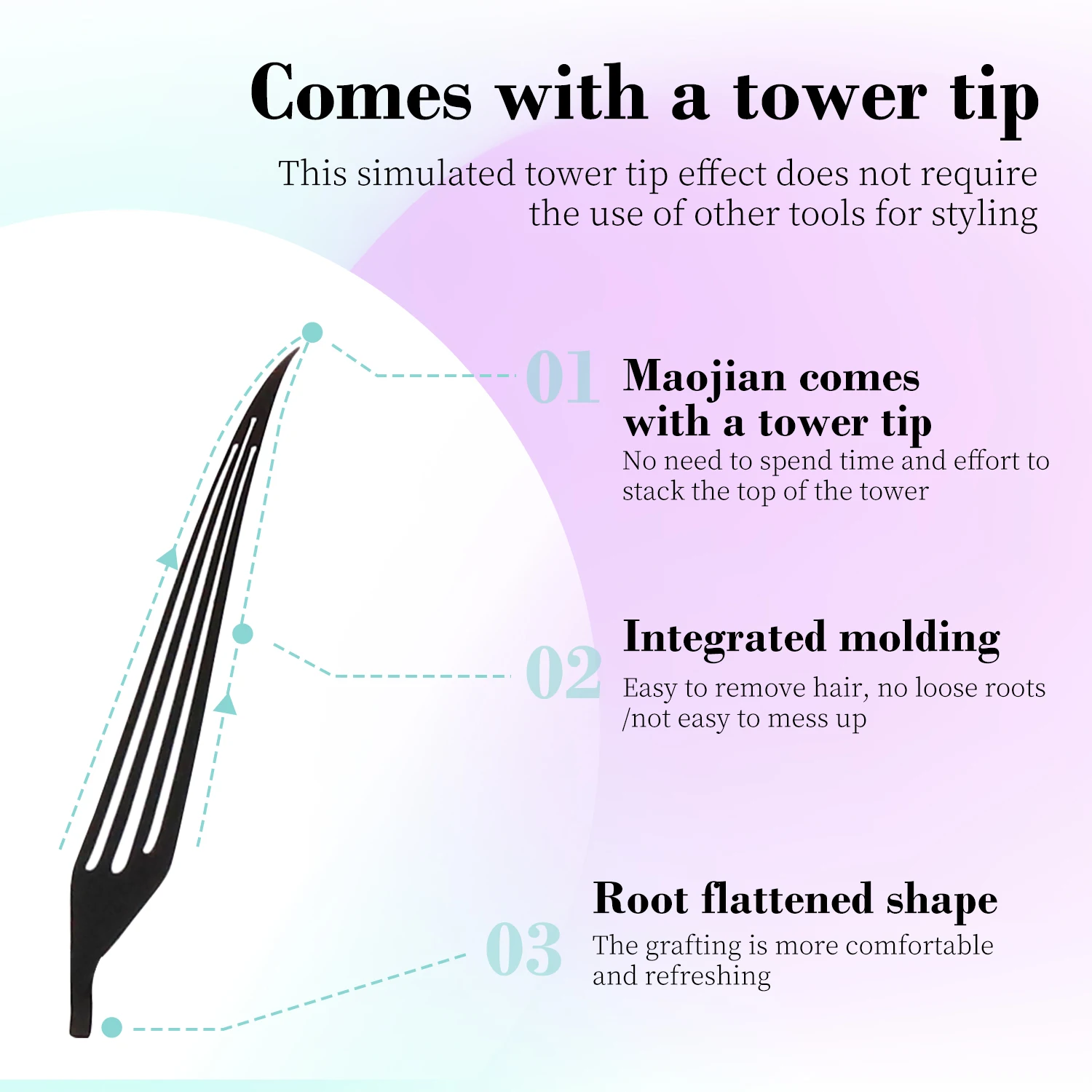 RUJADE 깃털 모양 미리 만들어진 팬 속눈썹 만화 첨탑 속눈썹 자동 꽃 러시아어 볼륨 속눈썹 확장 요정 속눈썹