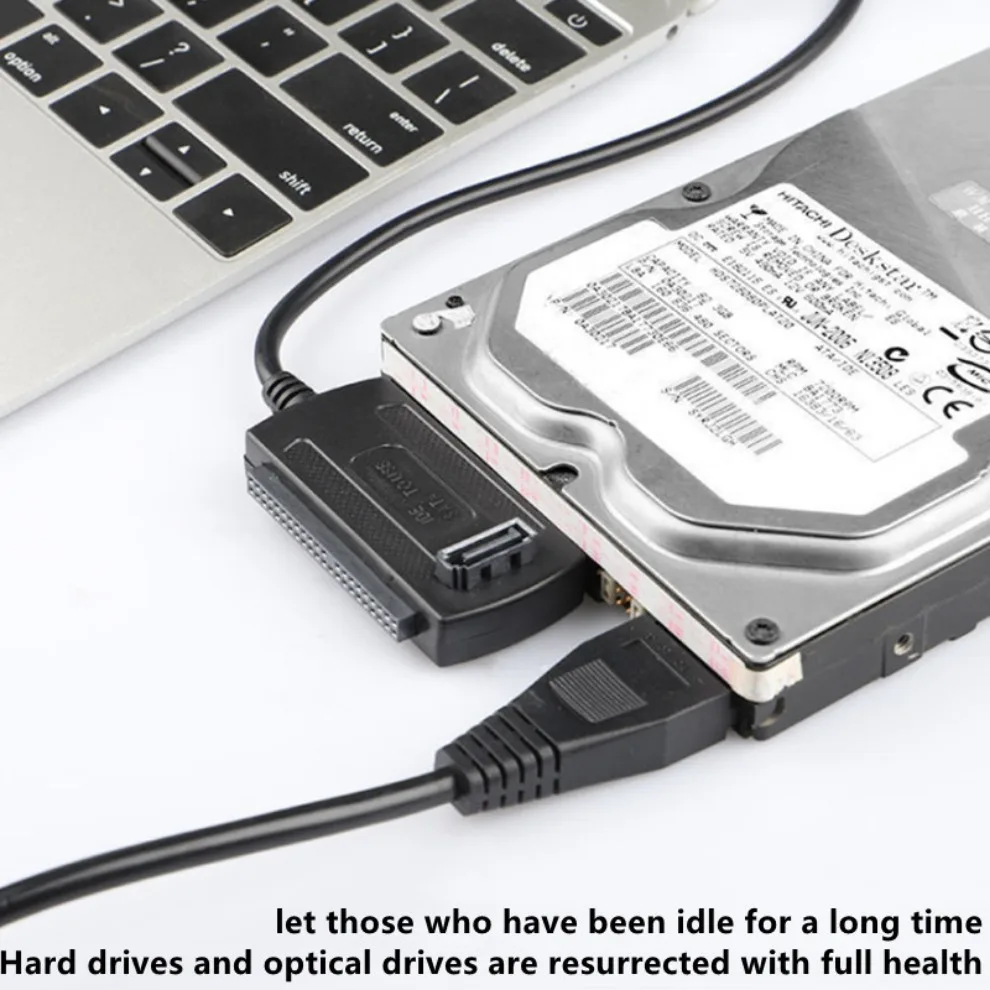 3 in 1 IDE SATA-USB 어댑터 케이블 USB-SATA IDE 변환기(2.5 3.5인치 SSD HDD, AC 어댑터 지원 Windows MAC OS)