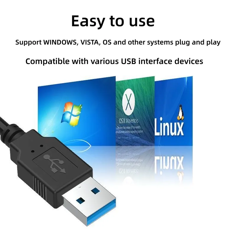 휴대용 4 포트 USB 3.0 허브 고속 USB 케이블 분배기 충전기 연장 케이블 USB 분배기 어댑터 OTG 전화 PC 30/120cm