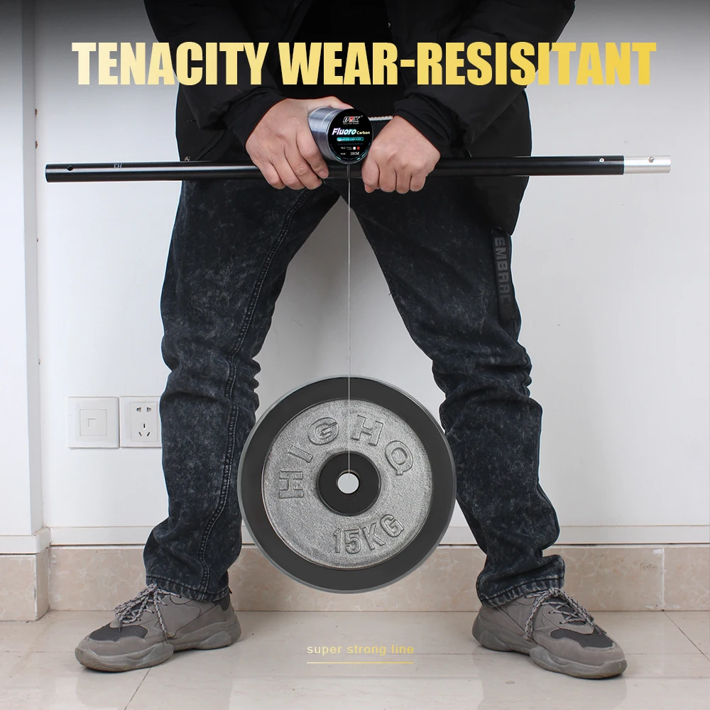 FTK 낚시 라인 탄소 섬유 코팅 플루오로카본 라인 300M/500M 0.14-0.5mm 4.13-34.32LB 웨어러블 액세서리 일본