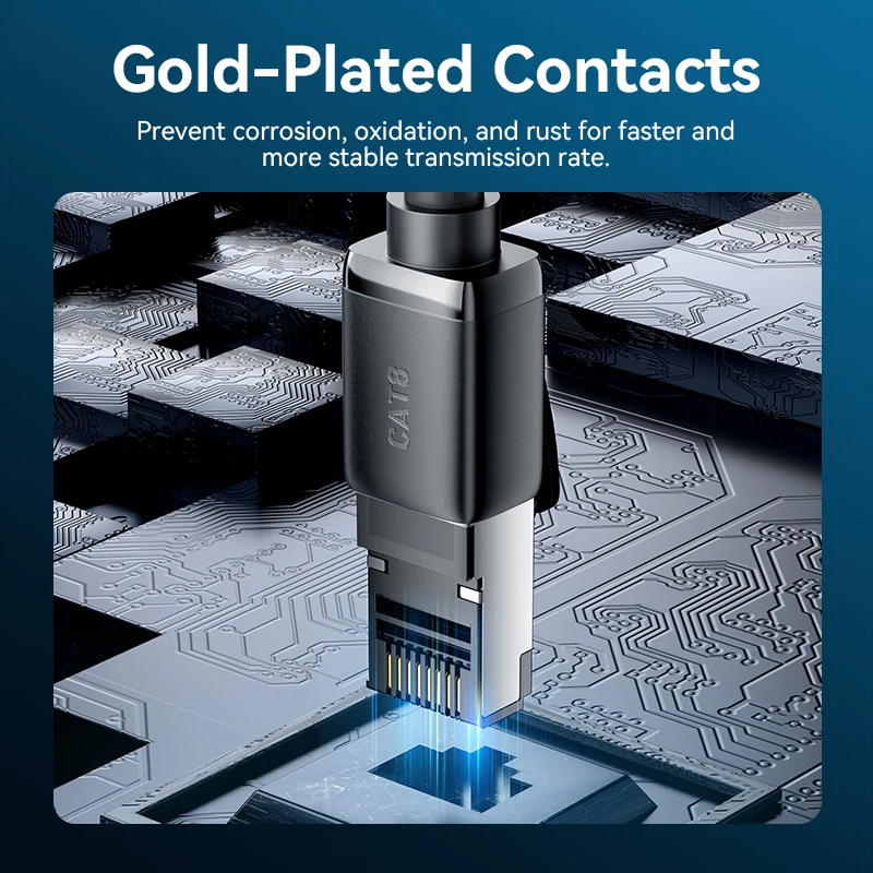 Vention CAT8 이더넷 케이블 40Gbps 2000MHz CAT 8 네트워킹 PC 노트북 용 고속 인터넷 Lan 코드 PS5 4 라우터 RJ45 케이블