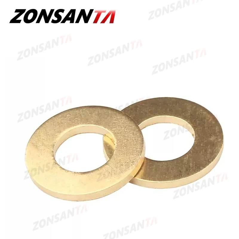 M2 M2.5 M3 M4 M5 M6 M8 M10 M12 M14 M16 M18 솔리드 브래스 구리 플랫 와셔 일반 황동 가스켓 심 패드 링 스페이서 원형 중간자