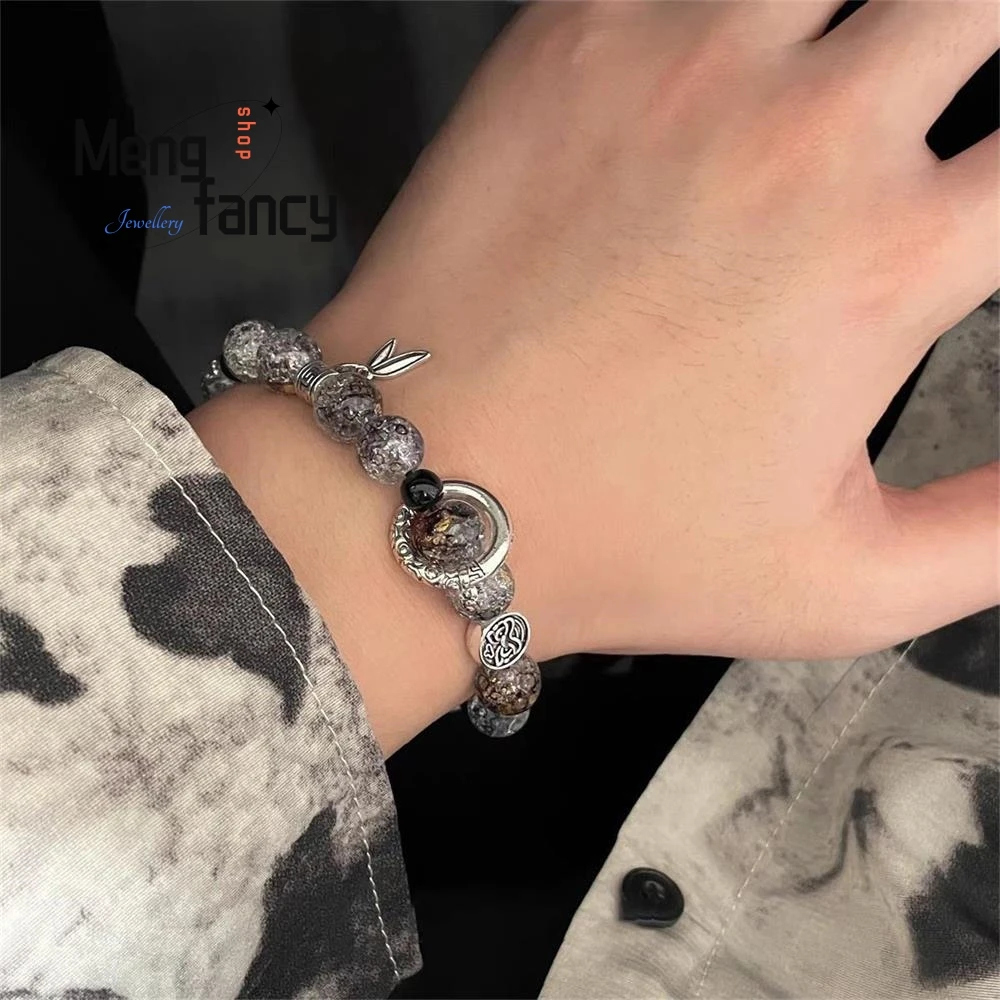 자연 고대 스타일 컬러 유약 금이 간 얼음 실행 반지 페르시 팔찌 절묘한 고급 커플 럭셔리 패션 쥬얼리