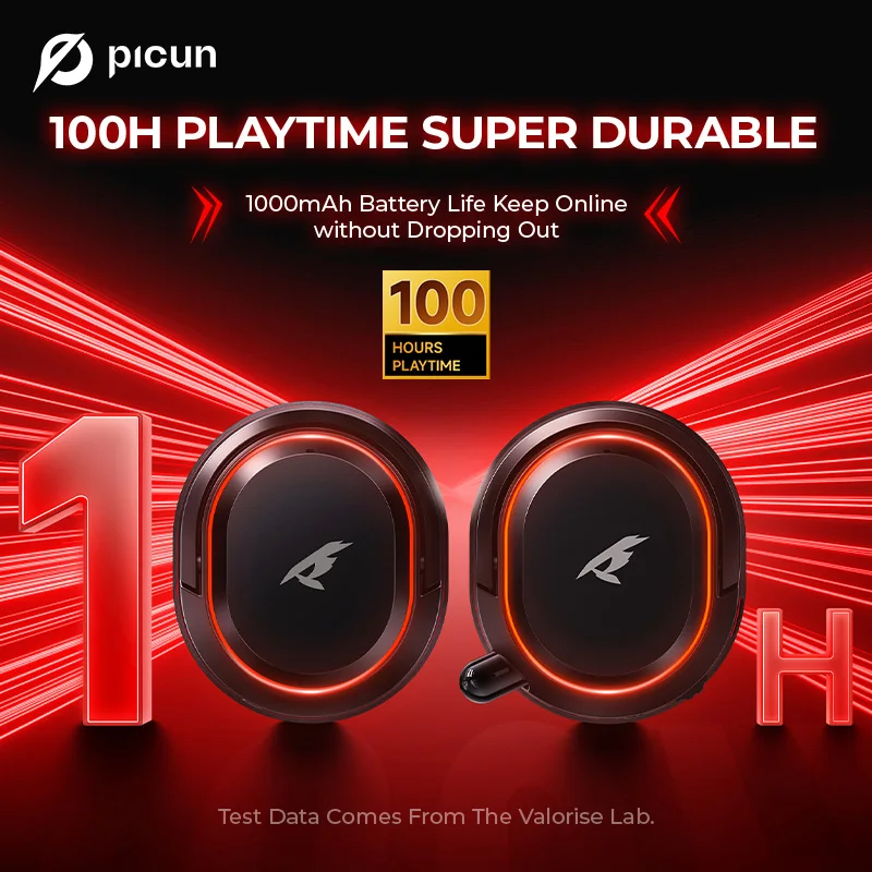 Picun G2 2.4G 무선 게임용 헤드셋 Bluetooth 헤드폰 5ms 낮은 대기 시간 7.1 PC PS4 PS5 전화 스위치 용 서라운드 ENC 마이크