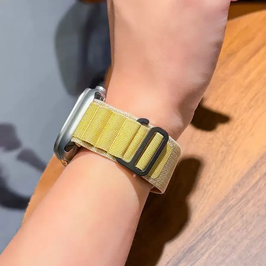 Alpine for Apple Watch 10 42/46mm 스트랩 44mm 40mm 45mm 41mm 38mm Correa 나일론 팔찌 iWatch 시리즈 7 6 3 5 Se 8 9 Ultra2 49mm