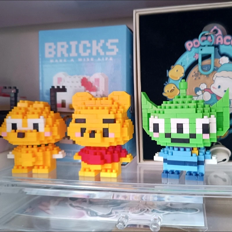 디즈니 108 스타일 스티치 LinaBell StellaLou 빌딩 블록 공주 만화 Figrues 벽돌 어린이 조립 장난감 모델 선물