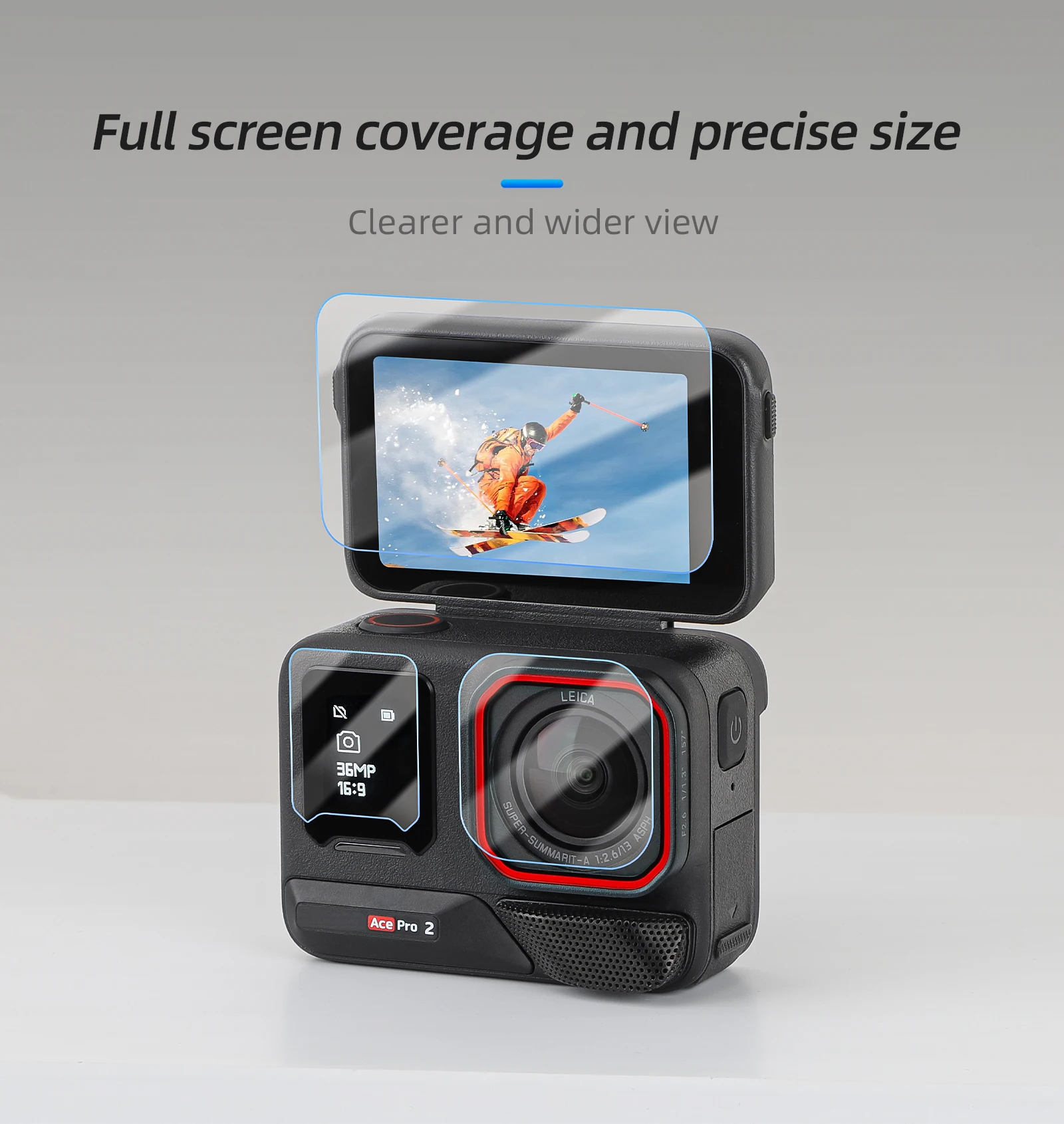 화면 카메라 렌즈용 강화 유리 필름, 보호 액세서리 세트, Insta360 Ace Pro 2, Insta 360 Ace Pro 2 보호대